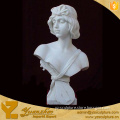 Carving White Marble Young Lady Bust Sculpture for home decoration